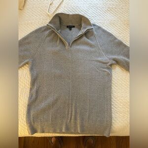 Banana Republic Gray Zip Up Sweater